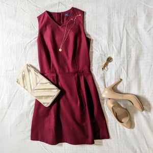New! Maroon fit and flare dress